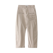 Blue Sunflower Over Pocket Cargo Pants Beige