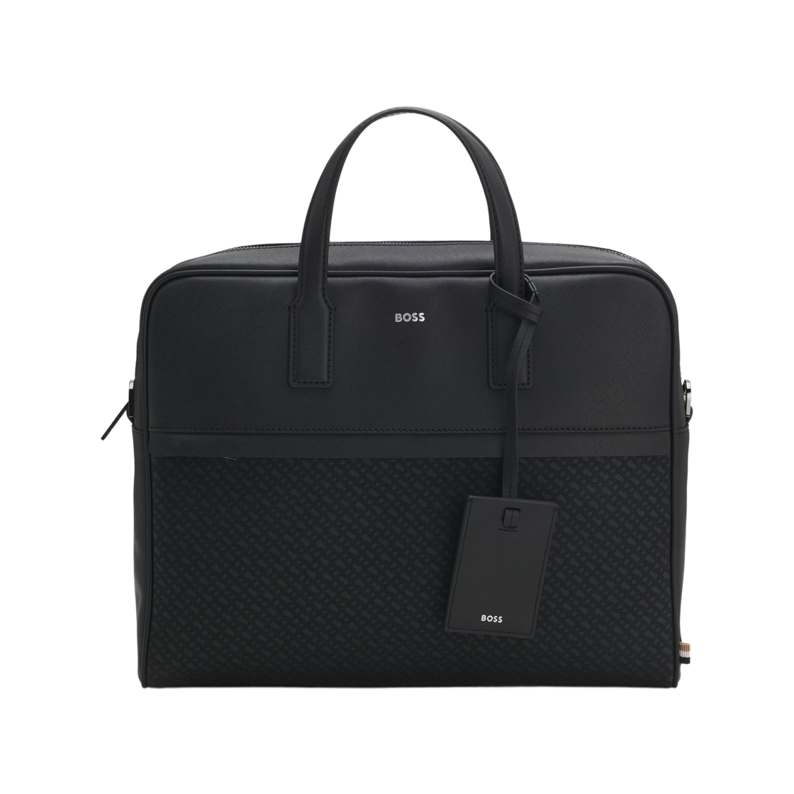 50548188-001 Hugo Boss Monogram Pattern Document Case Black