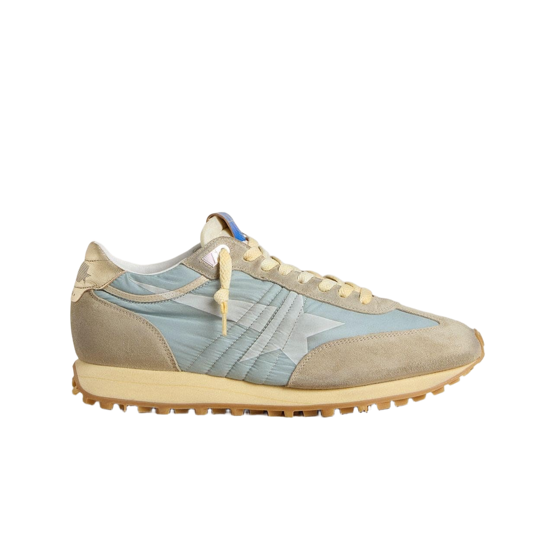 GWF00683-F007401-82963 (W) Golden Goose Marathon with Pastel Blue Star and Nylon Upper Light Blue