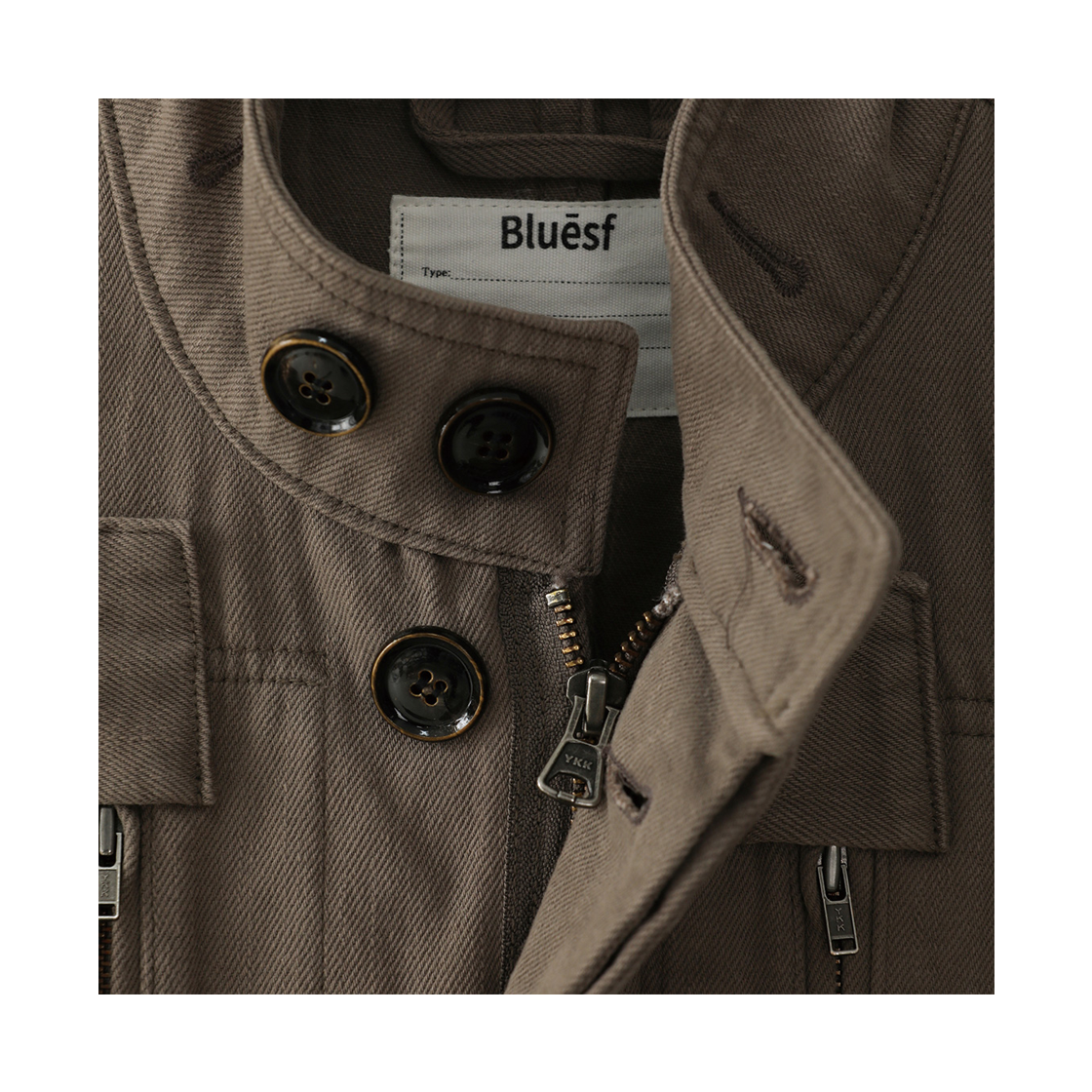 블루 선플라워 빈티지 페이드 하이넥 자켓(Blue Sunflower Vintage Fade High-Neck Jacket) - 4