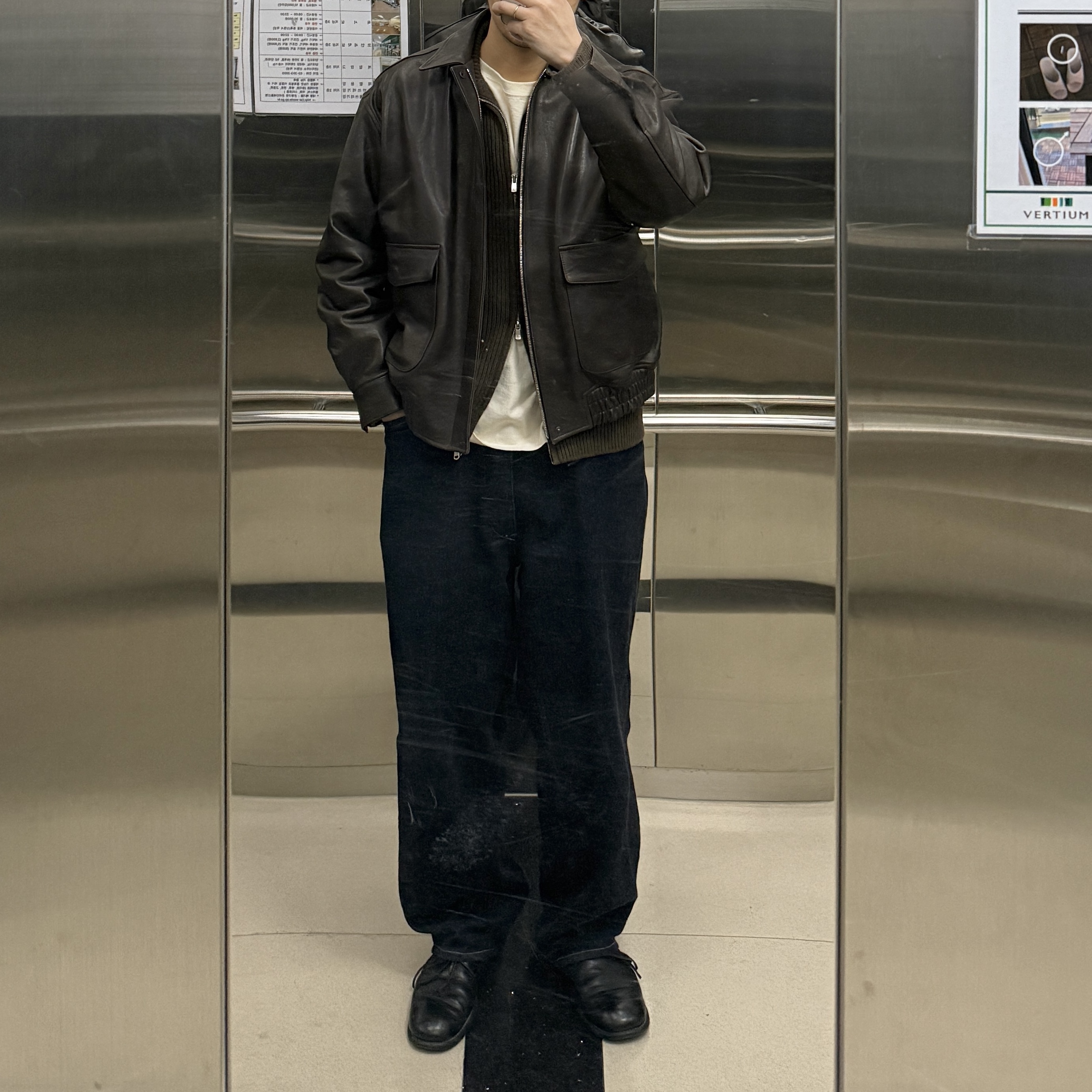 Guidi 992X Horse Full Grain Leather Derby Black, Comoli Belted Denim Pants Navy - 23AW 착용 스타일
