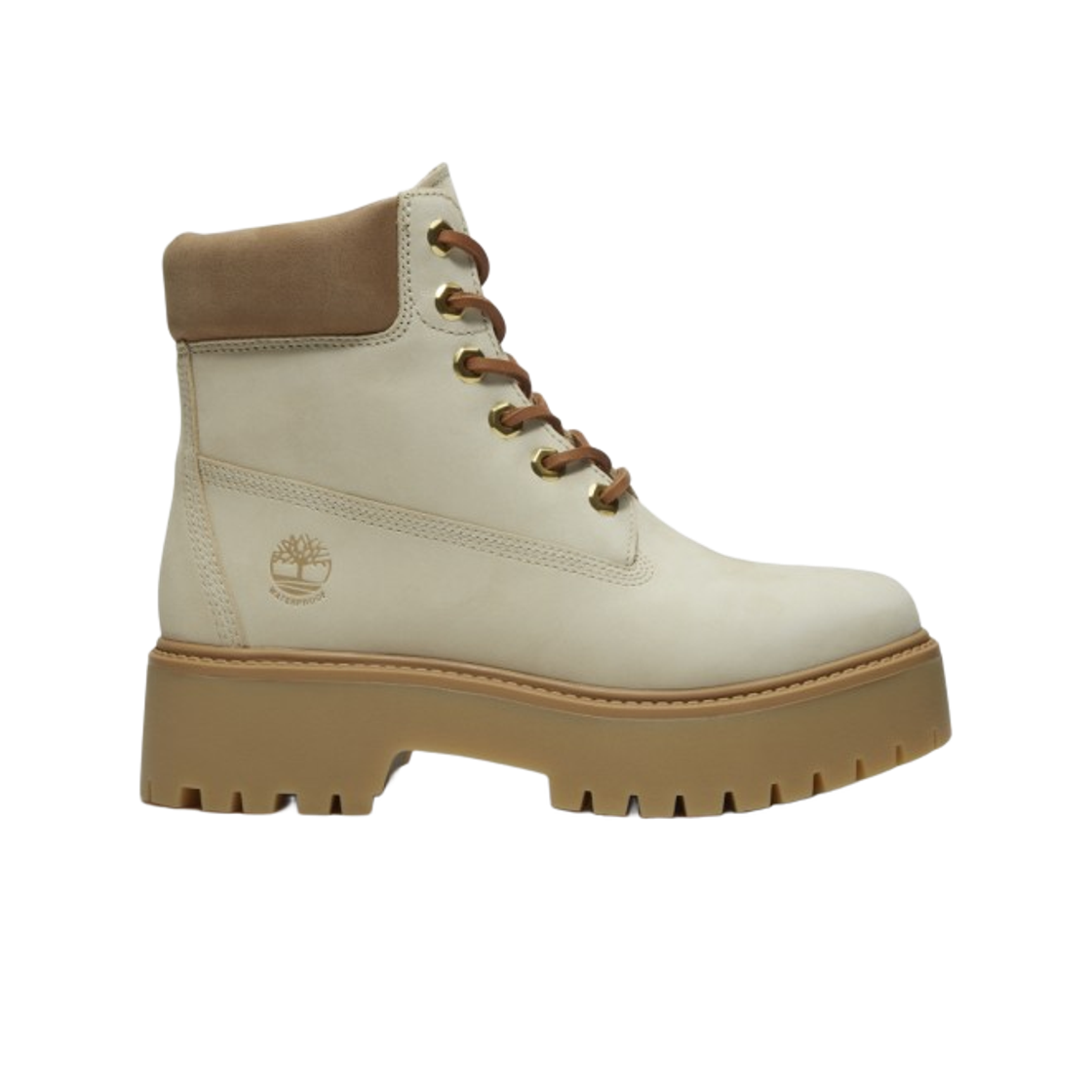 (W) 팀버랜드 스톤 스트릿 플랫폼 워터프루프 부츠 라이트 그레이((W) Timberland Stone Street Platform Waterproof Boots Light Grey) - 1