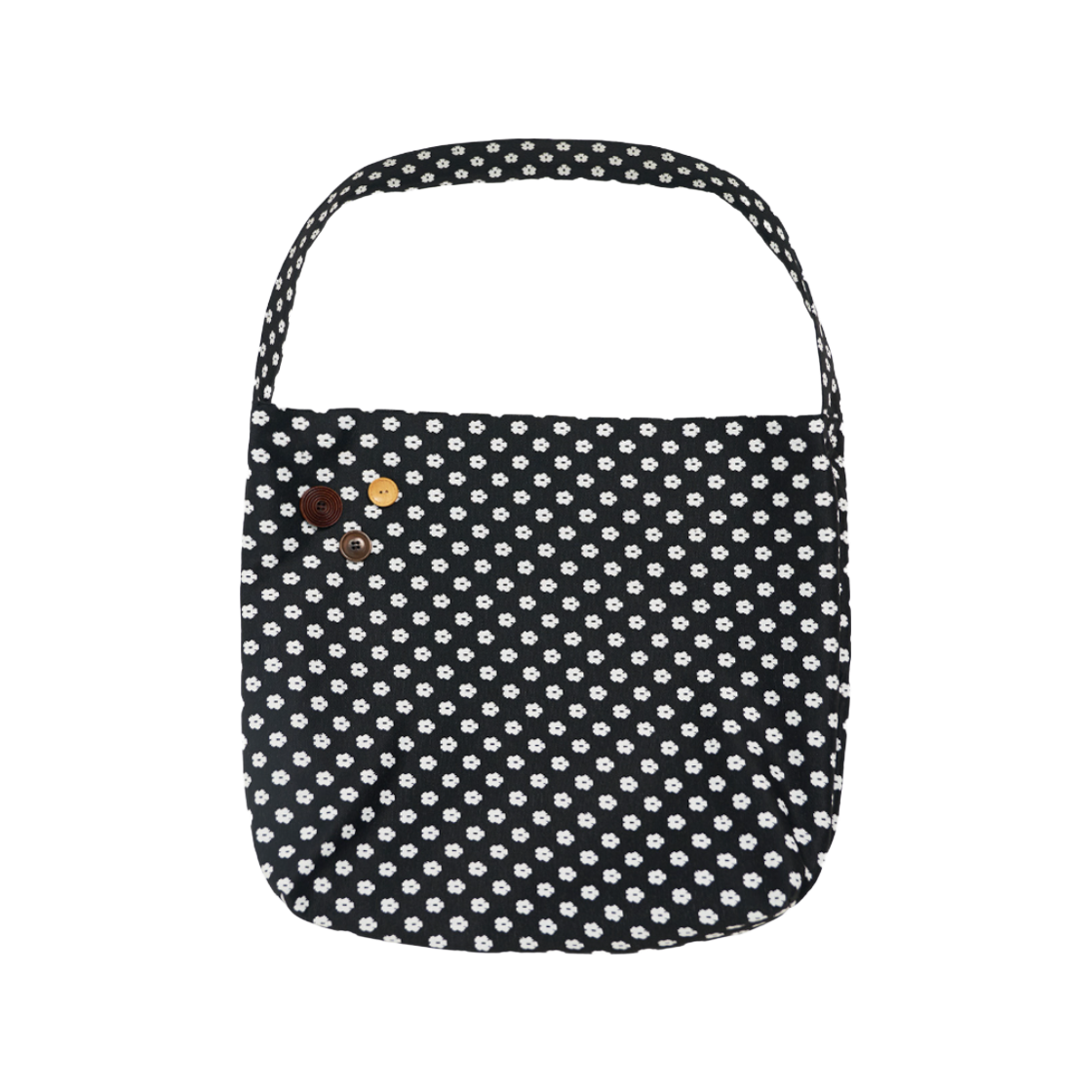 미헤브 리버시블 쓰리 우드 버튼 빈티지 백 블랙(mihev Reversible Three Wood Button Vintage Bag Black)