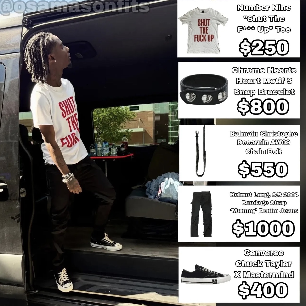 Supreme x Number (N)ine Shut Up Tee White - 25FW 착용 스타일 - 3