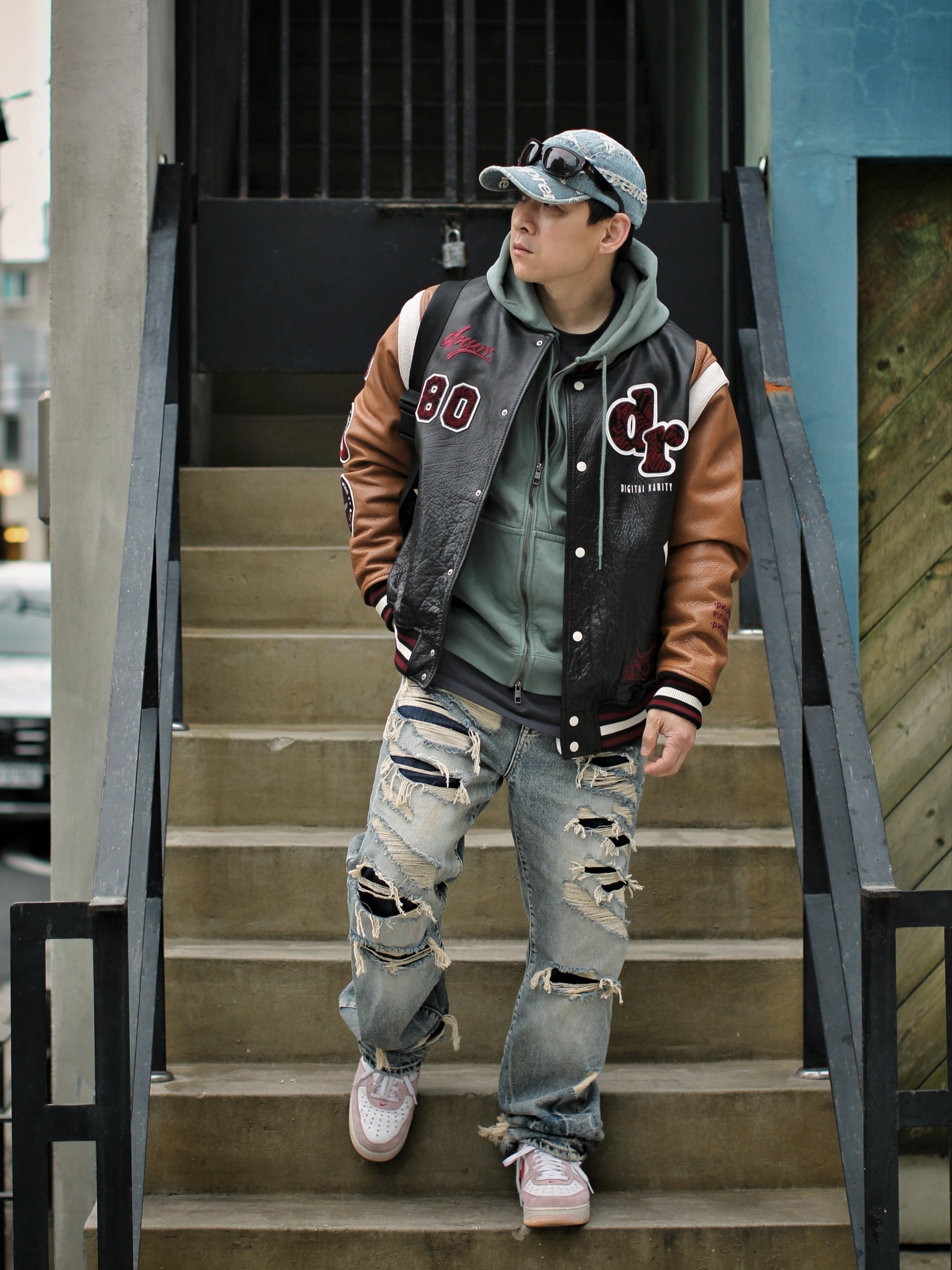 Nike Solo Swoosh Full-Zip Fleece Hoodie Clay Green White - Asia, Supreme Frayed Logos Denim Camp Cap Blue - 21SS 착용 스타일 - 1