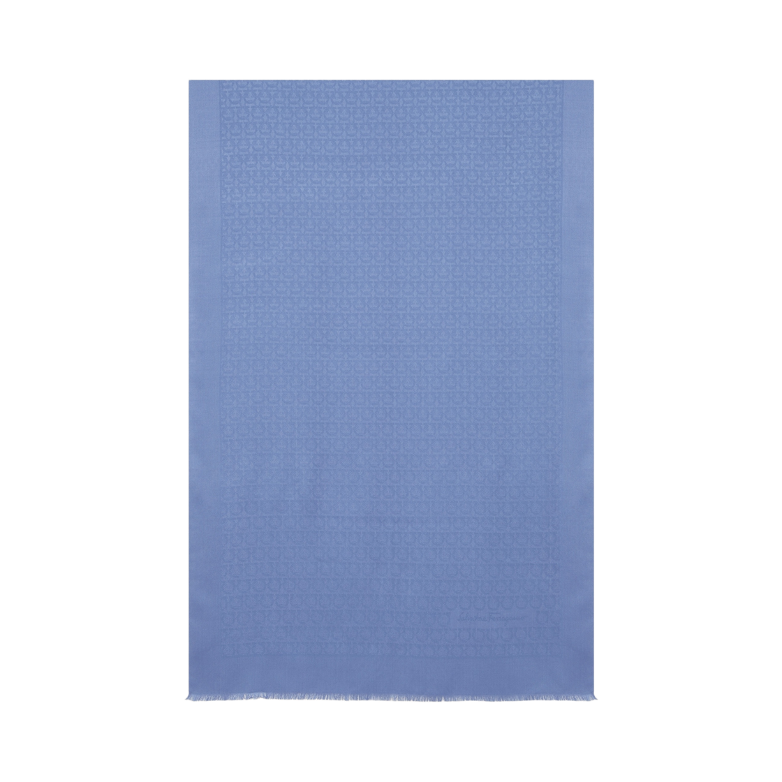 327987-791132 (W) Ferragamo Gancini Stole Washed Denim
