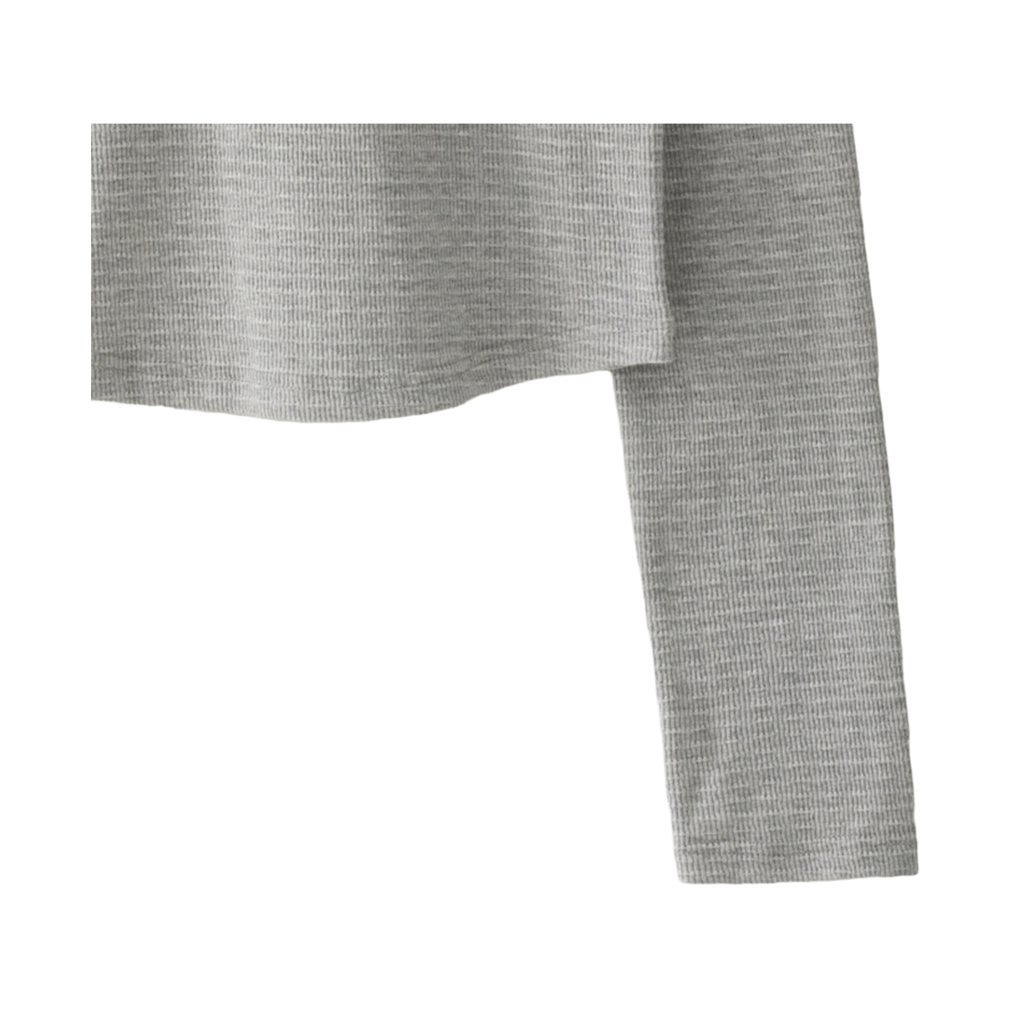 블루 선플라워 크롭 후드 하프집업 멜란지 그레이(Blue Sunflower Crop Hood Half-Zip Melange Grey) - 5