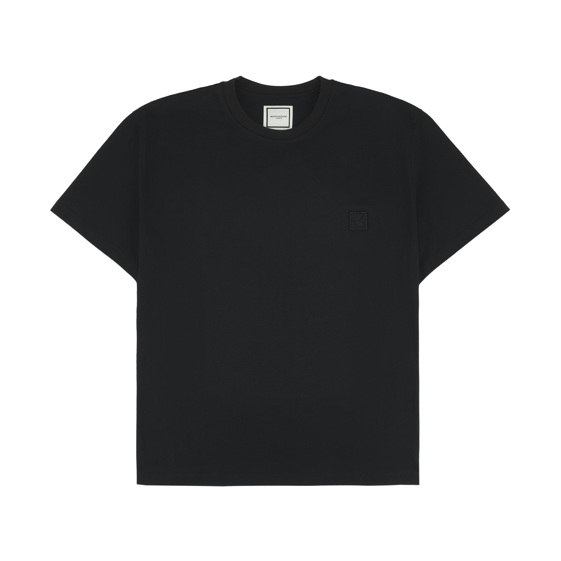 우영미 플라워 백로고 티셔츠 블랙 - 26SS(Wooyoungmi Flower Back Logo T-Shirt Black - 26SS) - 2