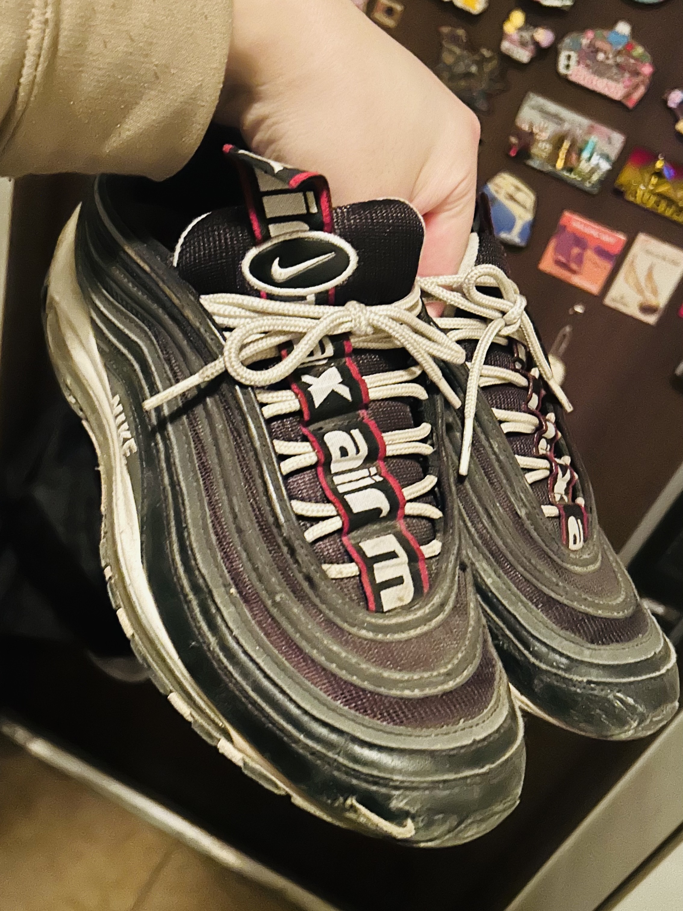 Nike Air Max 97 Overbranding Black 착용 스타일