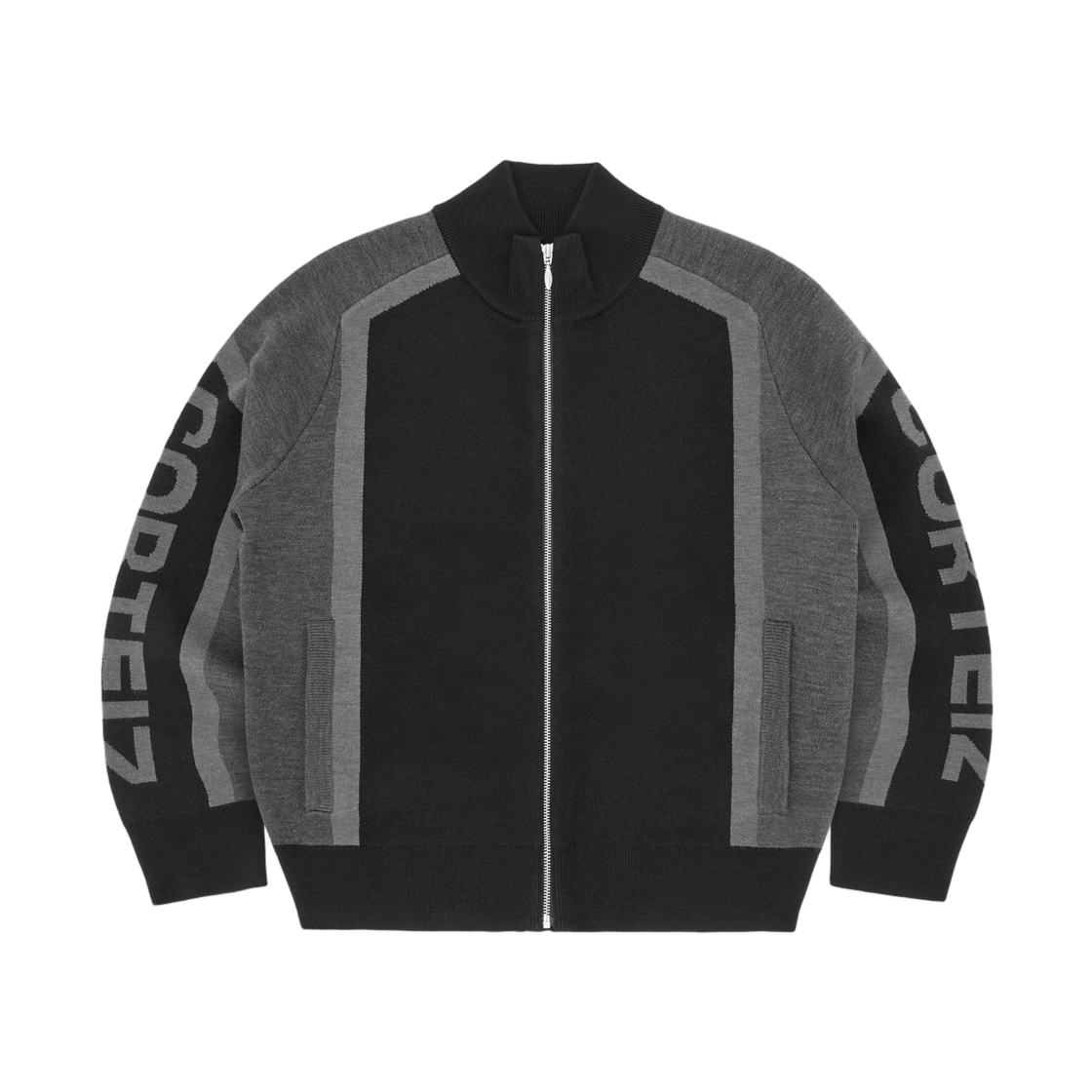 - Corteiz Precision Knit Zip Up Black