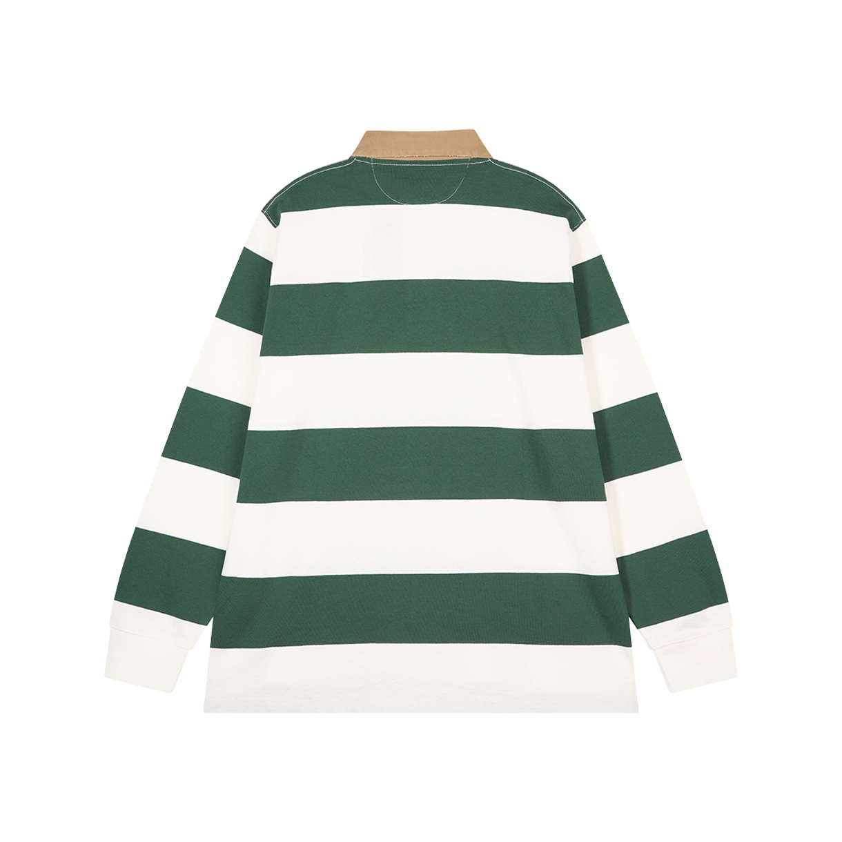 [10%적립] 폴로 랄프 로렌 클래식 핏 카키 칼라 럭비 셔츠 그래스 그린 트로피 크림 - 26SS([10%적립] Polo Ralph Lauren Classic Fit Khaki Collar Rugby Shirt Grass Green Trophy Cream - 26SS) - 2