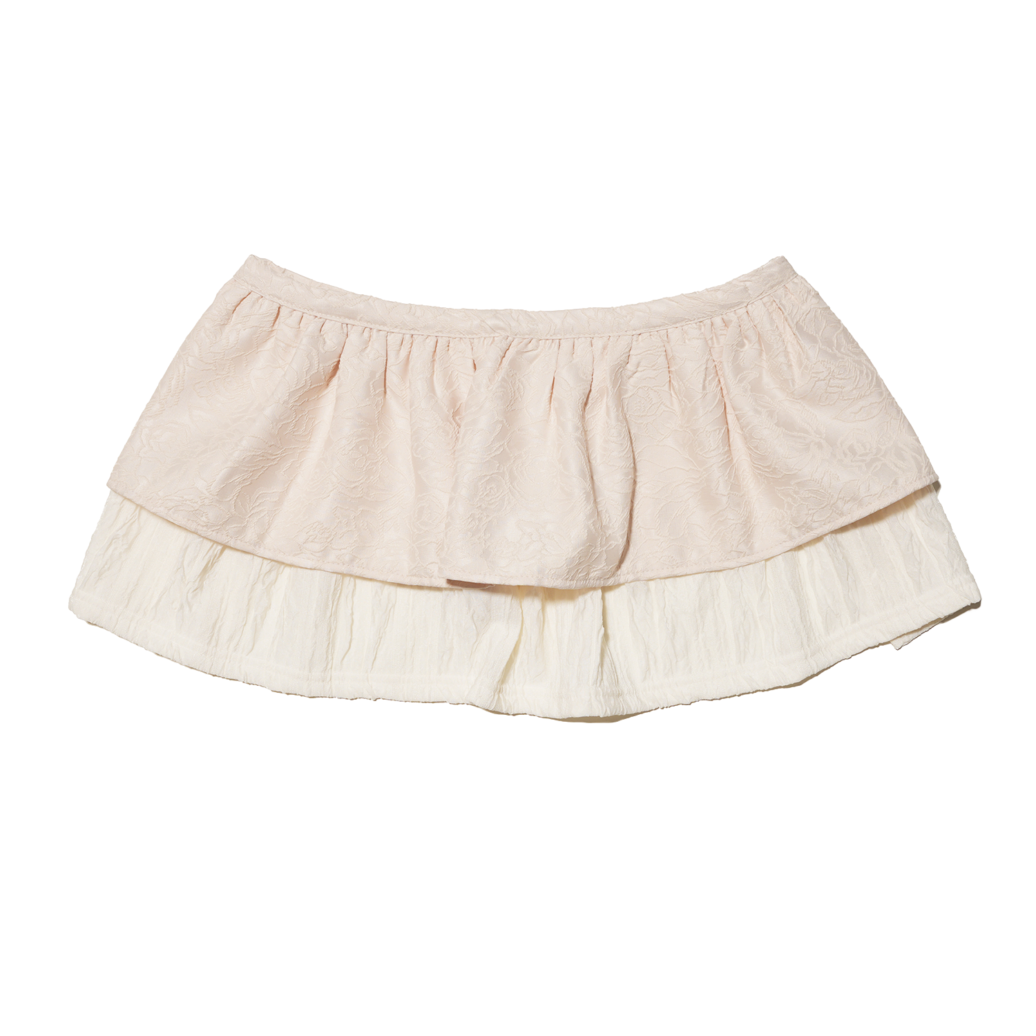 테레루 숏 레이어드 스커트 아이보리(TERERU Short Layered Skirt Ivory) - 1