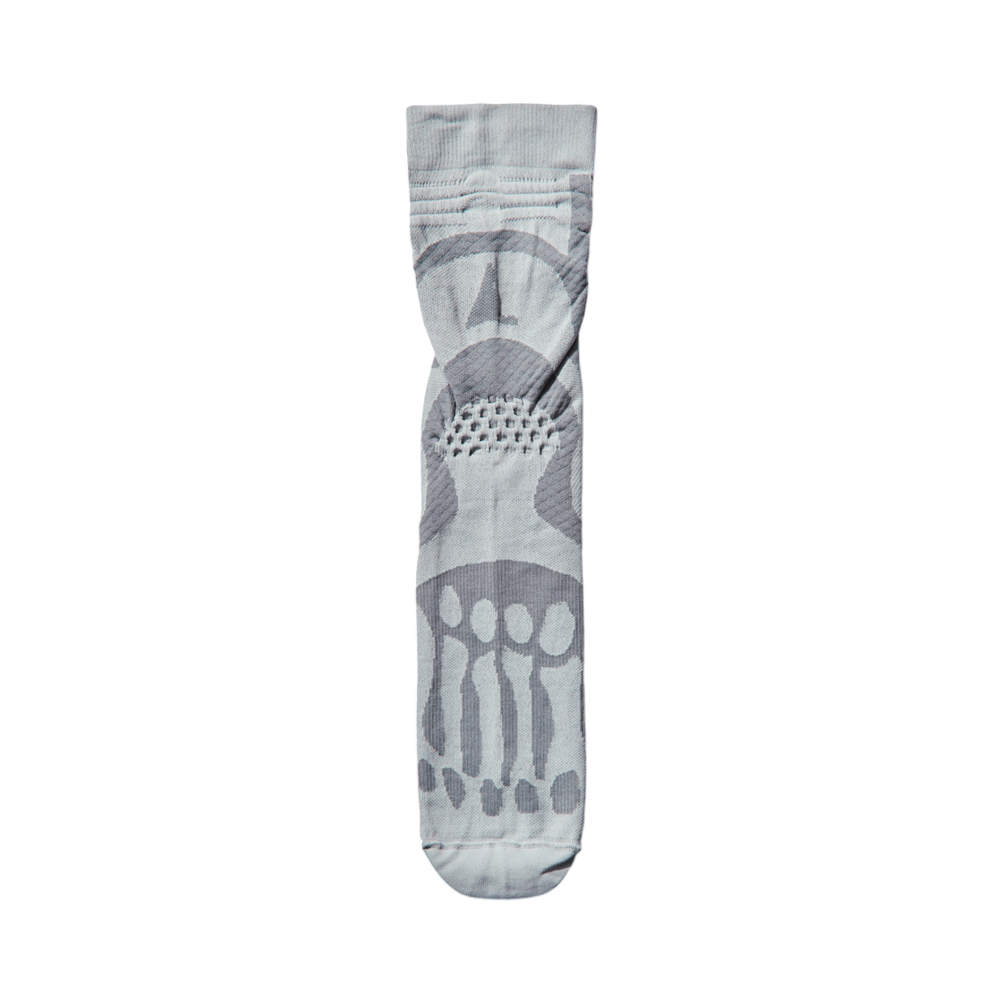 로아 본즈 로고 Q-스킨 테크니컬 크루 삭스 라이트 그레이(ROA Bones Logo Q-skin Technical Crew Socks Light Grey) - 1