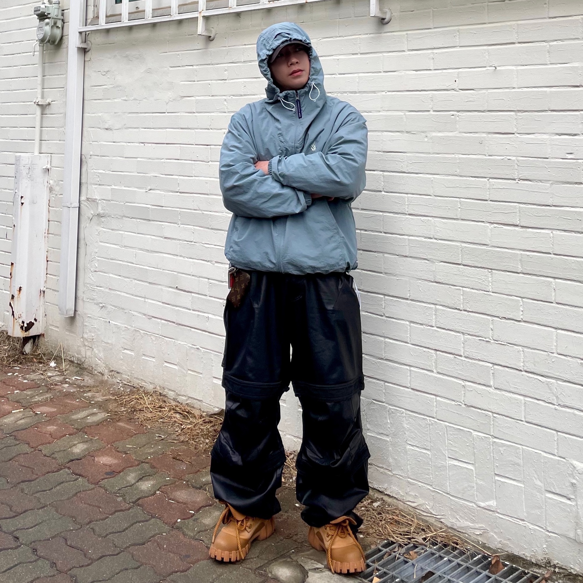 Timberland x Humberto Leon 6 Inch Boot Wheat Nubuck - Medium 착용 스타일 - 1