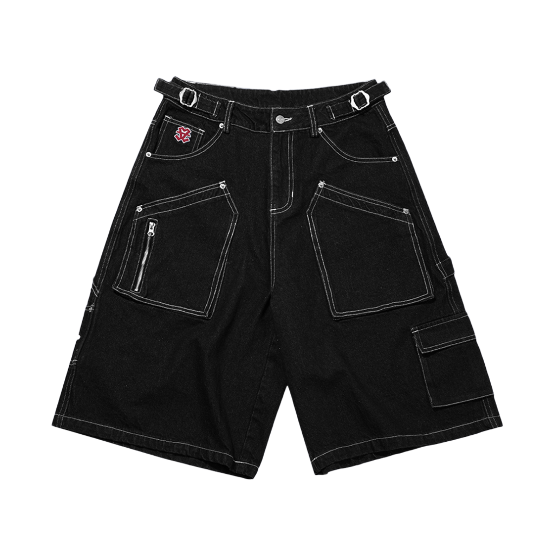 [KREAM 단독] 플레이버리즘 카펜터 버뮤다 데님팬츠 블랙([KREAM 단독] Flavorism Carpenter Bermuda Denim Pants Black) - 2