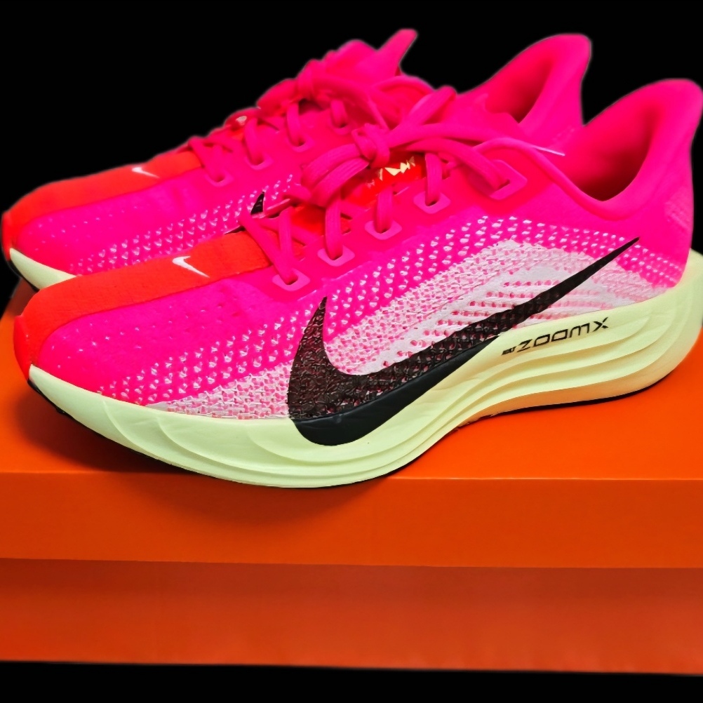(W) Nike Pegasus Plus Hyper Pink Barely Volt 착용 스타일