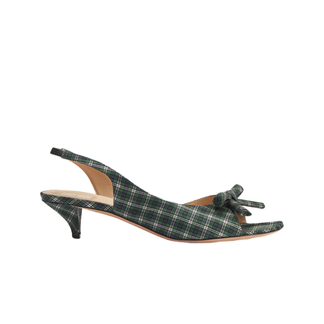 (W) 디올 보우 힐 슬링백 샌들 체크 앤 디올 프린트 테크니컬 패브릭 멀티컬러((W) Dior Bow Heeled Slingback Sandal Check And Dior Print Technical Fabric Multicolor)