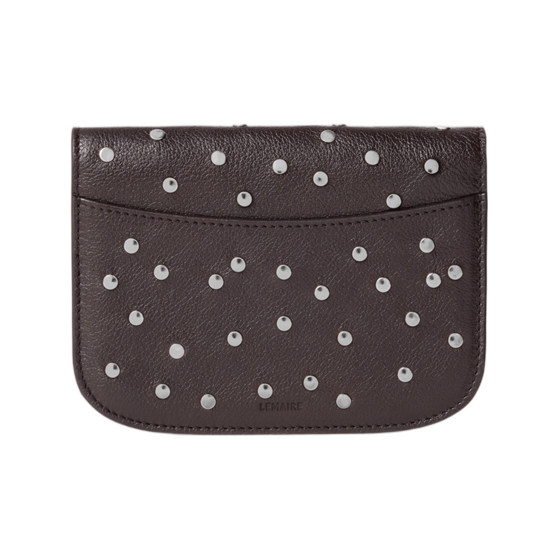 르메르 소프트 탭 스터드 닷 월렛 레더 다크 초콜릿(Lemaire Soft Tab Studs Dots Wallet in Leather Dark Chocolate) - 3