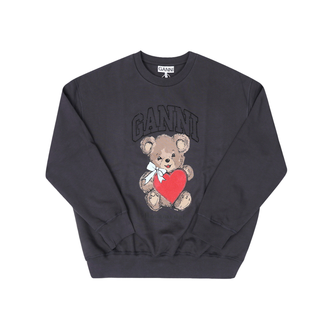 A1060027 252 [20% 쿠폰] (W) Ganni Grey Bear Sweatshirt Phantom