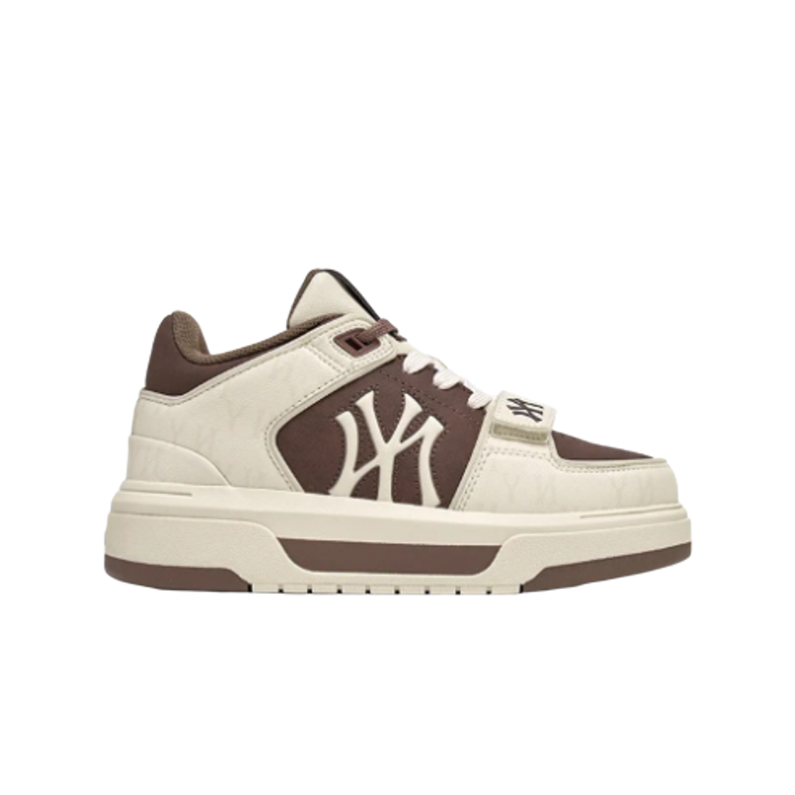 3ASXW015N-50BRS MLB Chunky Liner Mid Window Monogram New York Yankees Brown