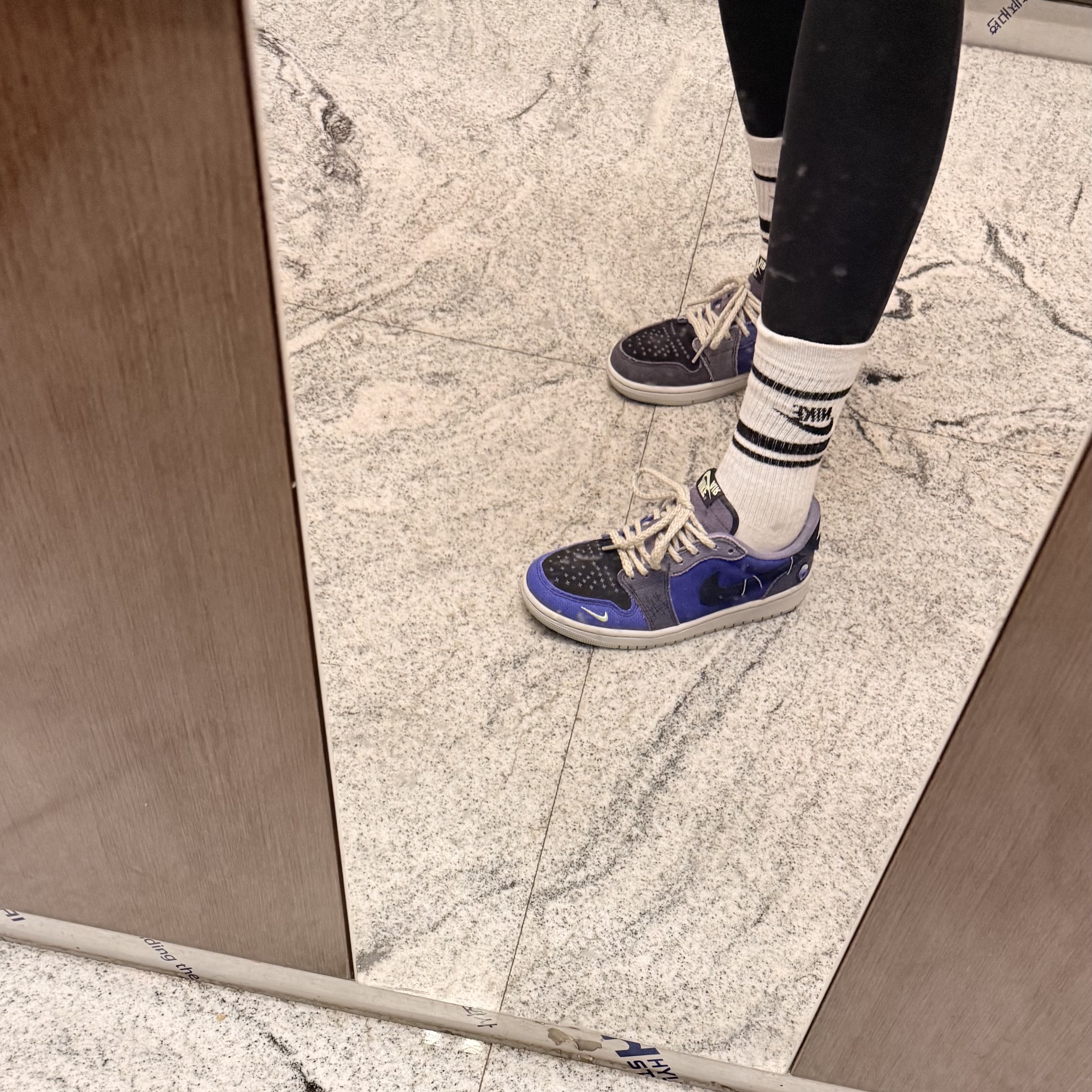 Jordan 1 x Zion Williamson Retro Low OG Regency Purple and Dark Raisin 착용 스타일 - 1