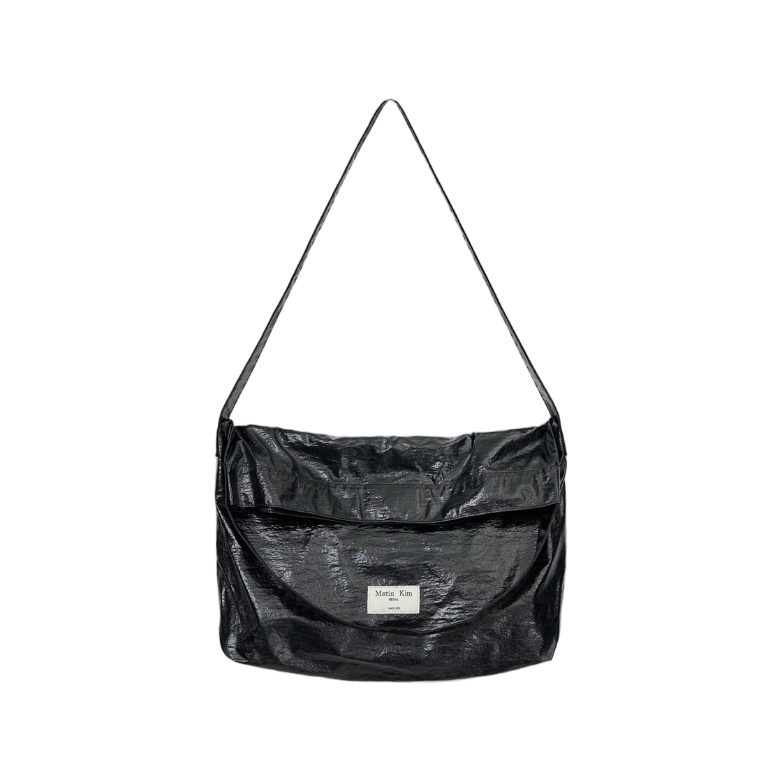 마뗑킴 글로시 라이트 투 웨이 백 블랙(Matin Kim Glossy Light Two Way Bag In Black) - 2