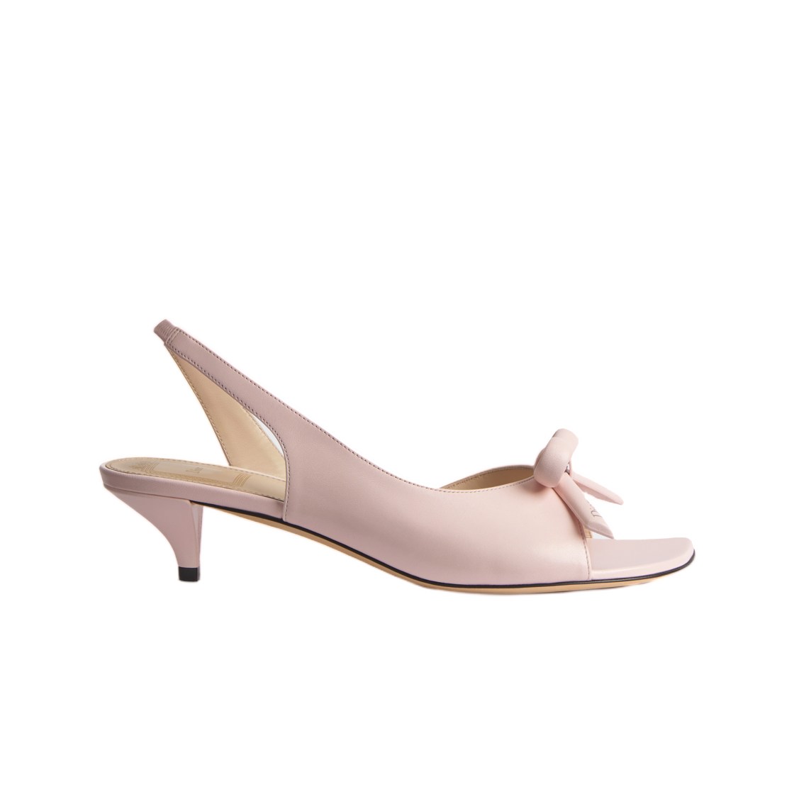 (W) 디올 보우 힐 슬링백 샌들 램스킨 로즈 수피르((W) Dior Bow Heeled Slingback Sandal Lambskin Rose Soupir) - 1