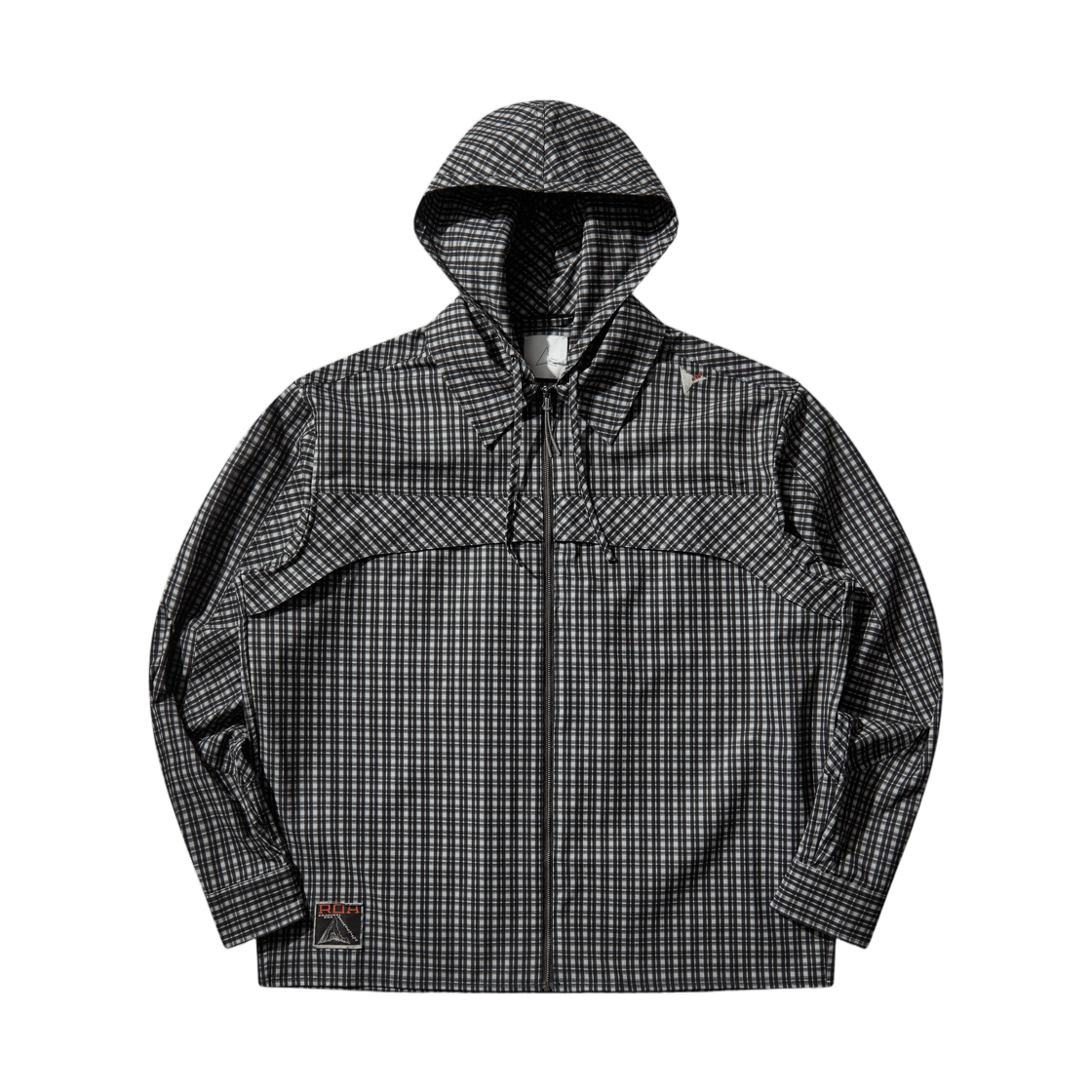 로아 에어 플로위브 프린티드 체크 롱 슬리브 후드 셔츠 앤트러사이트(ROA Aair FloWeave Printed Check Long Sleeve Hooded Shirt Anthracite)