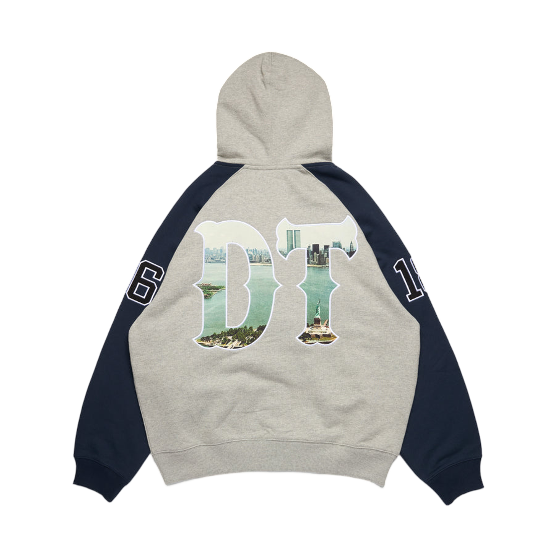 데님 티어스 리베르타스 럭비 집 후드 그레이 블루(Denim Tears Libertas Rugby Zip Hoodie Grey Blue) - 2