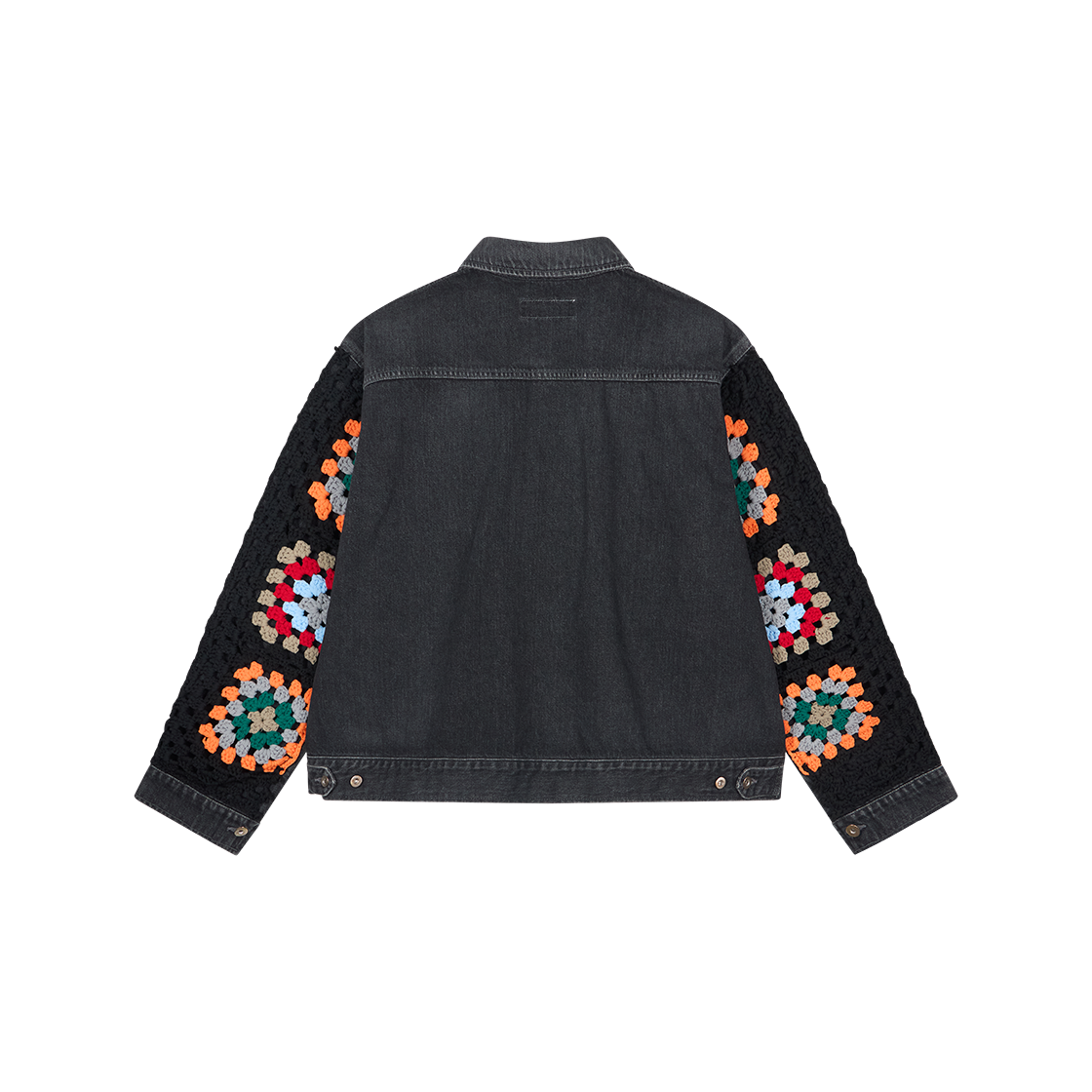KM6BOTDDC03BK DISCOVERED Crochet Denim Blouson Black - 26SS
