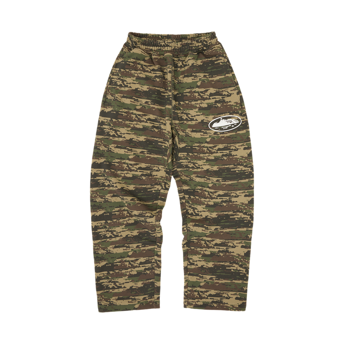- Corteiz Island Puff Print Open Hem Sweatpant Digi Camo