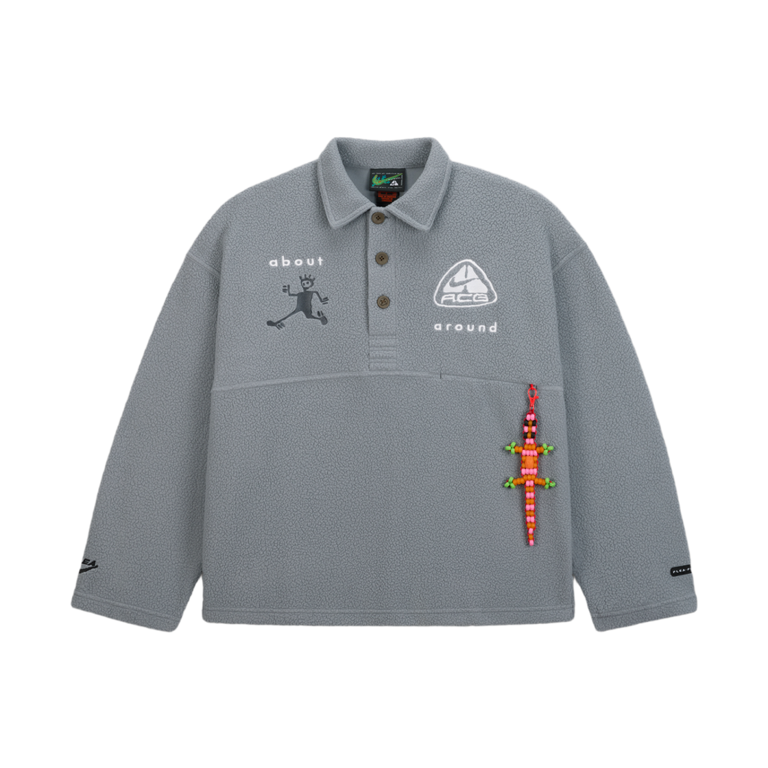 II1121-084 Nike ACG x Cactus Plant Flea Market L/S Polo Grey