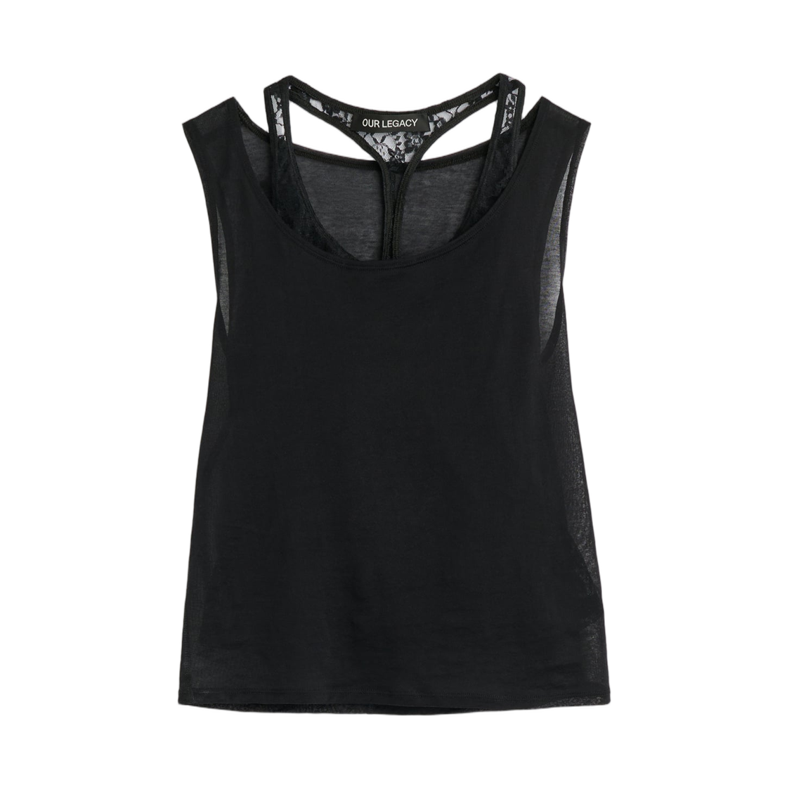 W2266SB (W) Our Legacy Swim Tank Black Stocking Jersey