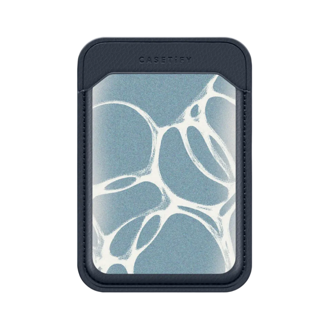 케이스티파이 모레큘러 버블스 블루 스내피 바이오베그 맥세이프 카드 월렛 네이비(Casetify Molecular Bubbles Blue Snappy Bioveg Magsafe Card Wallet Navy)