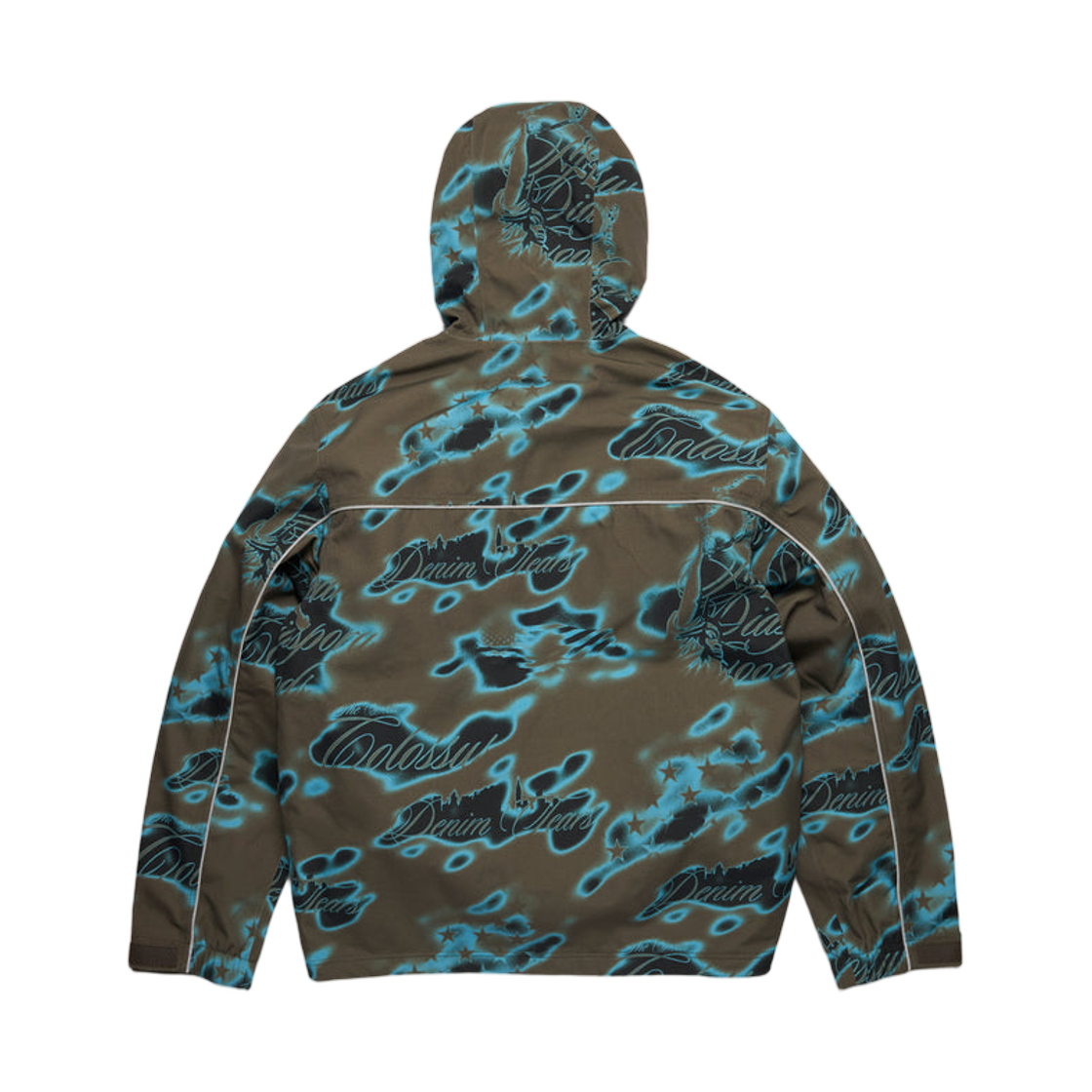 데님 티어스 클라우드 카모 테이퍼드 심 쉘 자켓 브라운(Denim Tears Cloud Camo Taped Seam Shell Jacket Brown) - 2