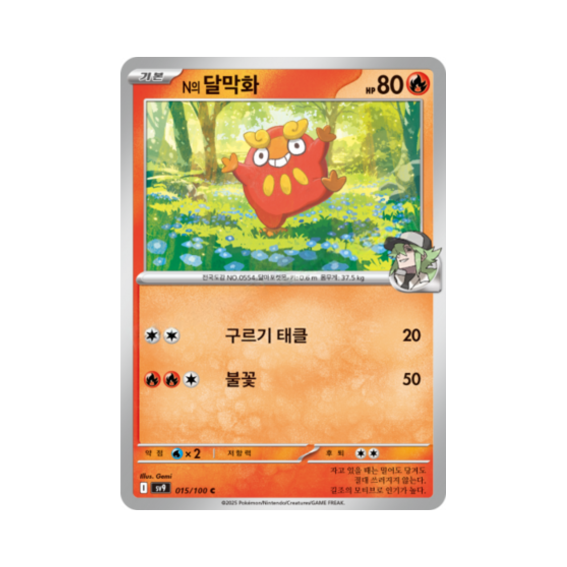 포켓몬 TCG N의 달막화 C 배틀파트너즈 (한글판)(Pokemon TCG N's Darumaka C Battle Partners (Korean Ver.)) - 1