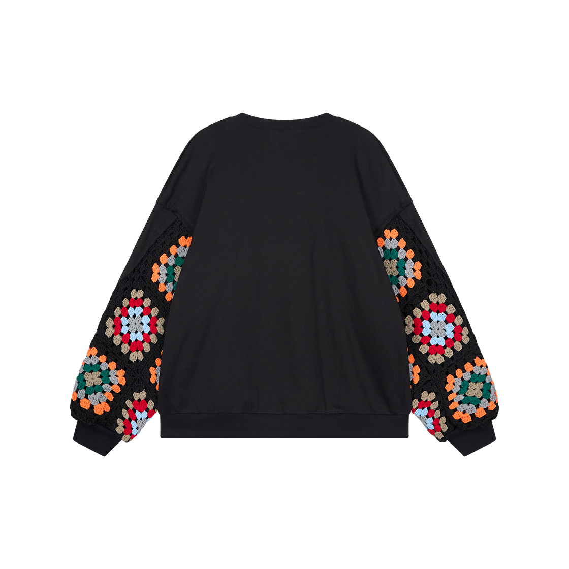 디스커버드 크로셰 슬리브 스웨트 블랙 - 26SS(DISCOVERED Crochet Sleeve Sweat Black - 26SS)