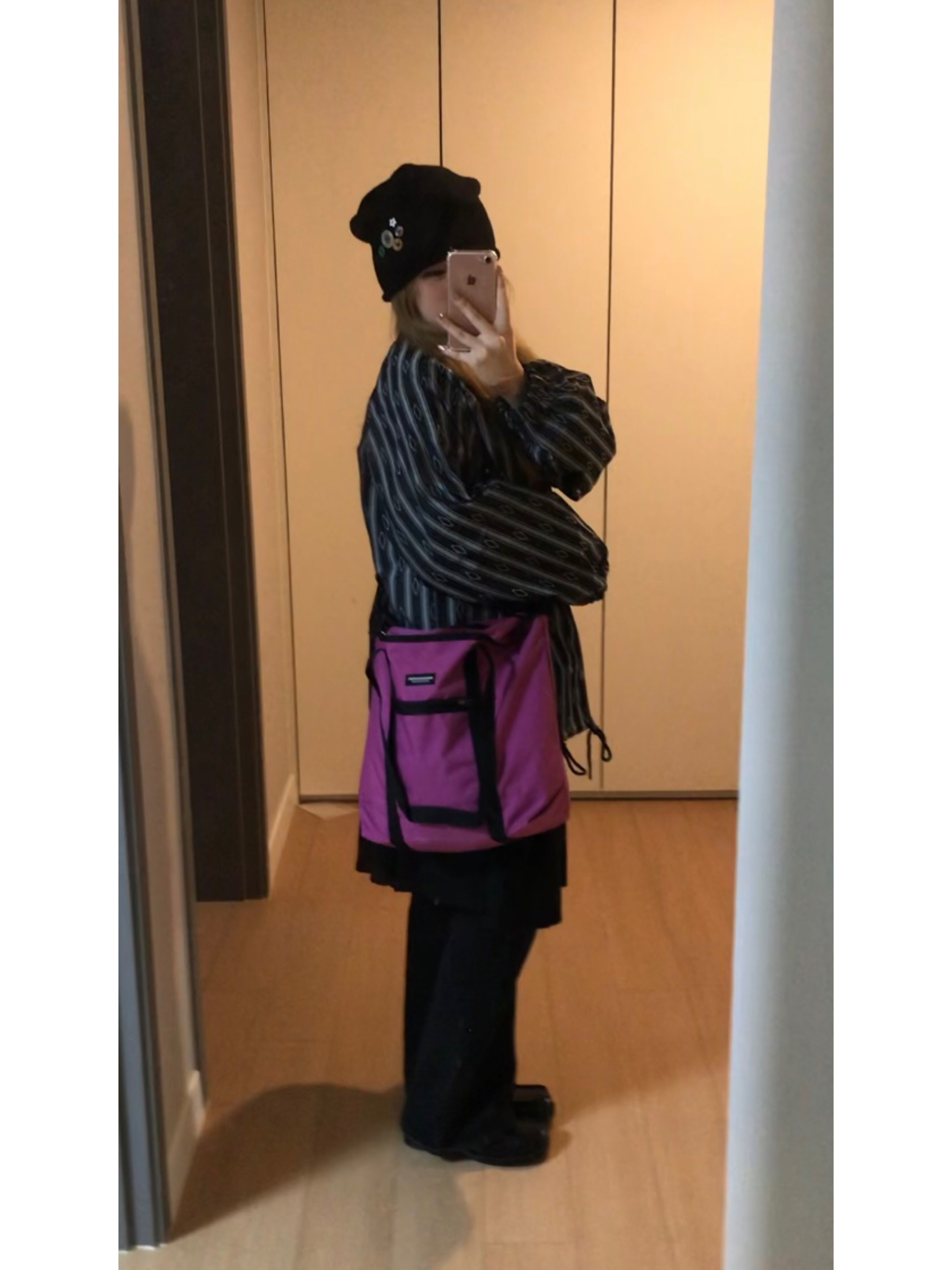 Mischief Jacquard Coach Jacket Black, Haruta HS-4900 Oiko Loafer Black 착용 스타일 - 2