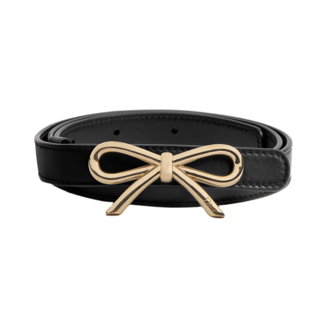 B1005OGBJ-M900 (W) Dior 20mm Le Noeud De Dior Belt Smooth Calfskin Black