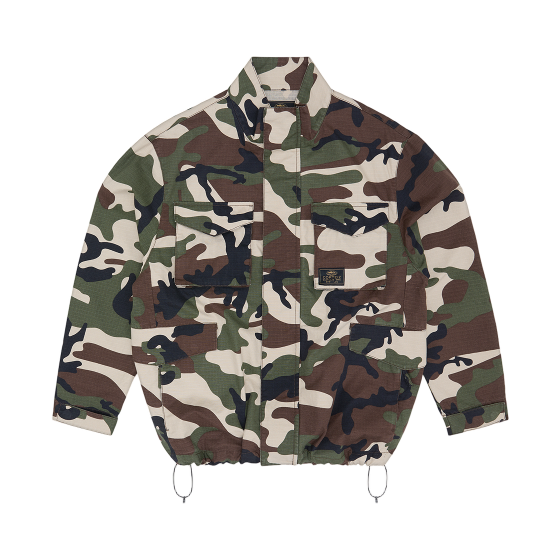 - Corteiz Guerillaz Field Jacket Woodland Camo