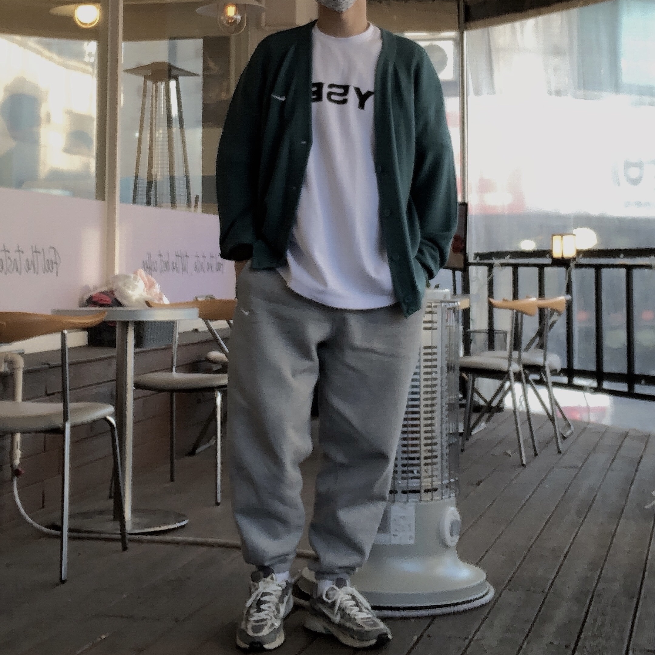 Nike SB Skateboarding Cardigan Mineral Teal - Asia 착용 스타일 - 2