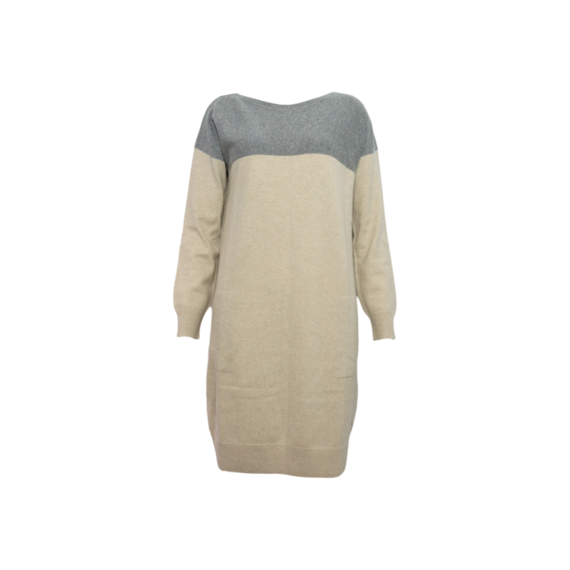 ITIESP8VN4U2 LORO PIANA FAE5694 Beige Gray Baby Cashmere Women's Dress