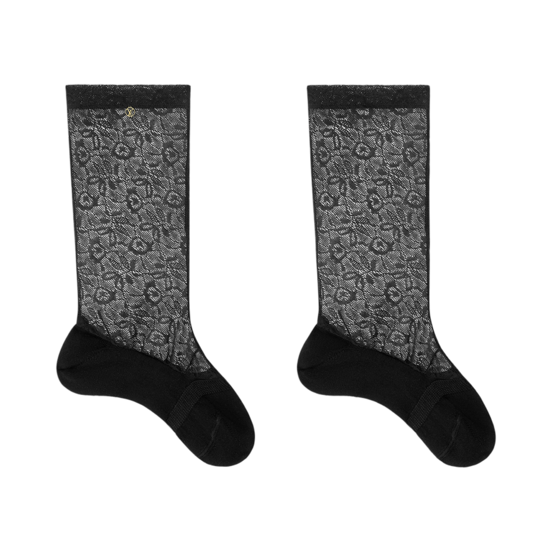 M98728 (W) Louis Vuitton LV Floral Socks Black