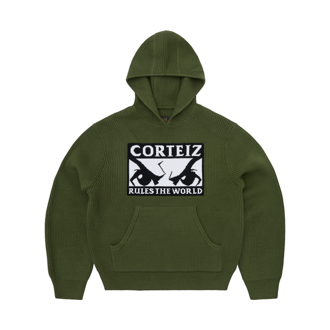 코르테이즈 휴이 니트 후드 올리브(Corteiz Huey Knit Hoodie Olive)