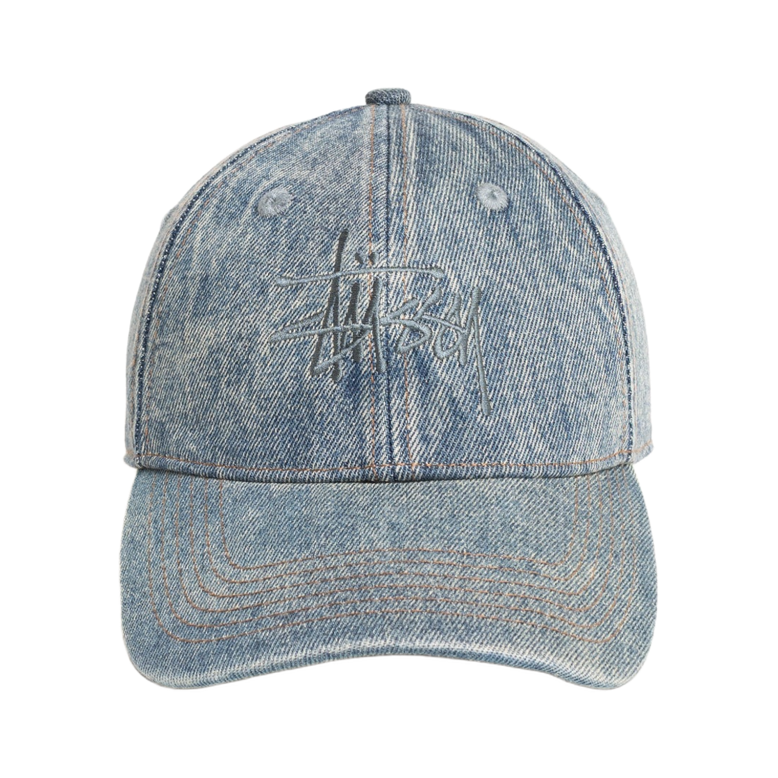 1311208 Stussy Low Profile Denim Strapback Indigo Stone Wash
