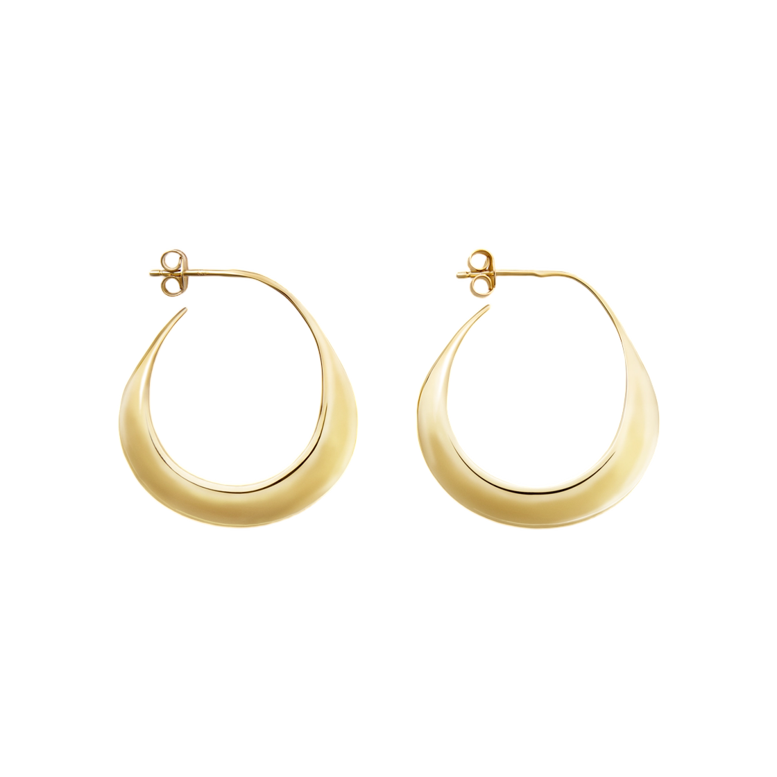 르메르 드롭 후프 이어링 버르메이 라이트 골드(Lemaire Drop Hoop Earrings in Vermeil Light Gold)