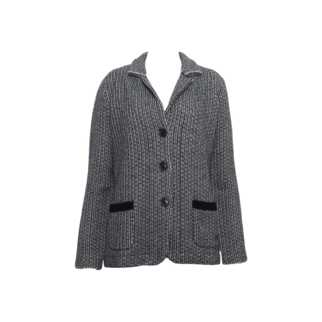 ITALGAHHPQGF LORO PIANA FAD4525 Cashmere Tweed Cardigan with Arm Patches