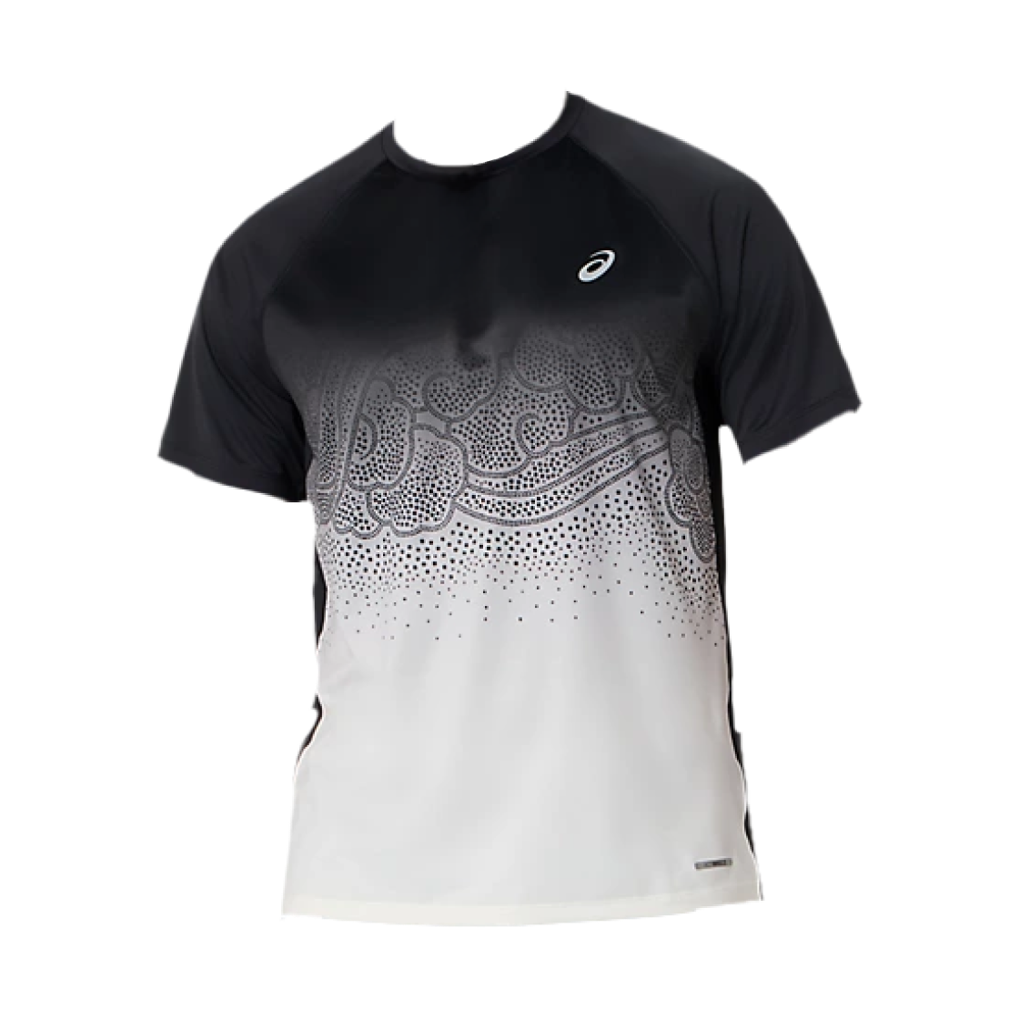 아식스 로드 페이드 숏슬리브 탑 퍼포먼스 블랙 크림(Asics Road Fade Short Sleeve Top Performance Black Cream) - 1