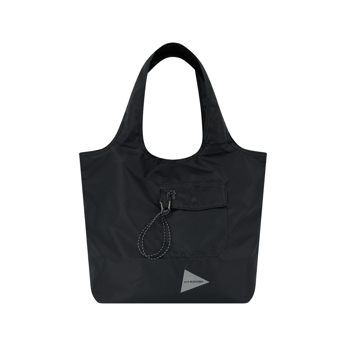 앤드 원더 148 크리스피 립 그로서리 포켓 백 블랙 - 26SS(And Wander 148 Crispy Rip Grocery Pocket Bag Black - 26SS)