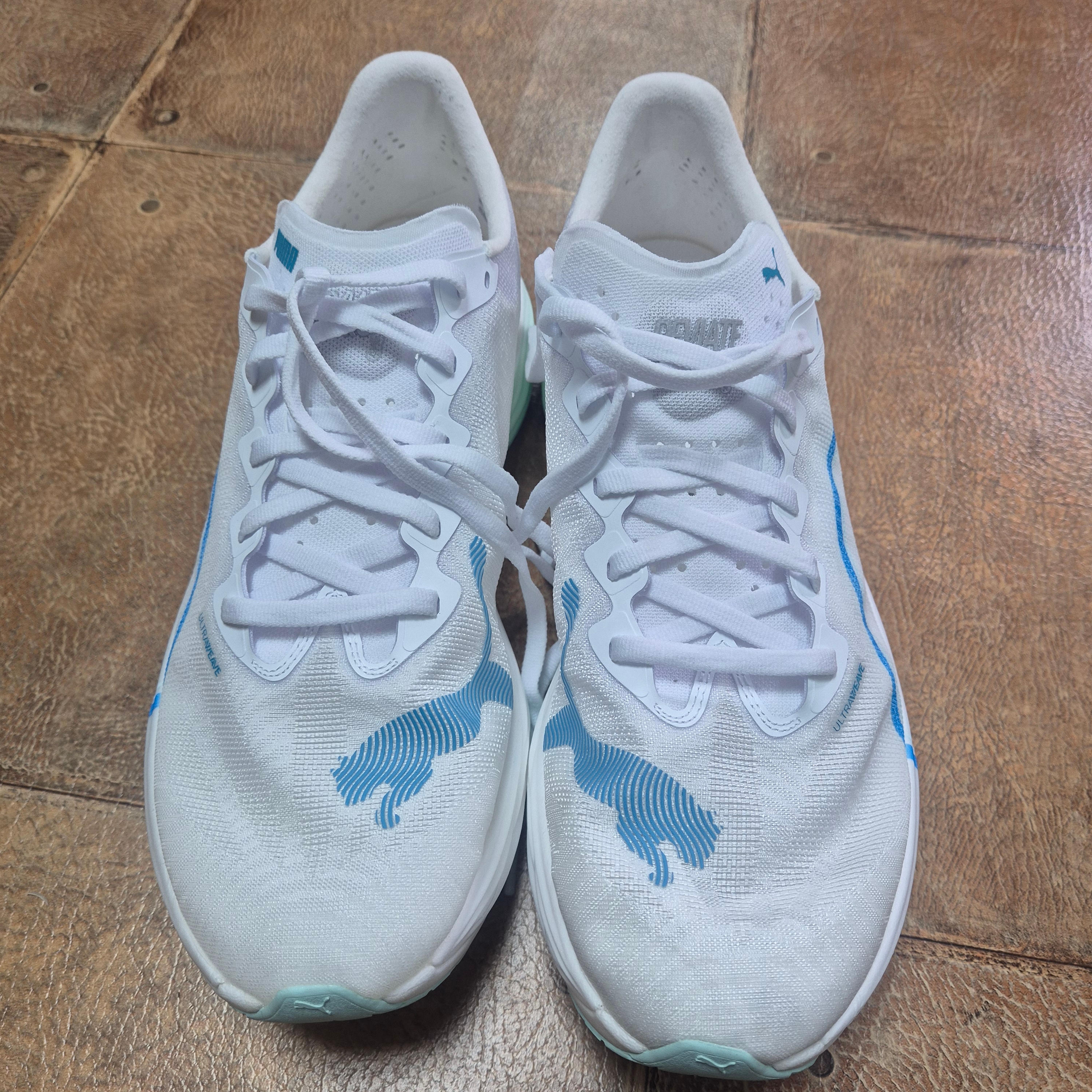 Puma Deviate Nitro Elite 3 White Speed Blue 착용 스타일